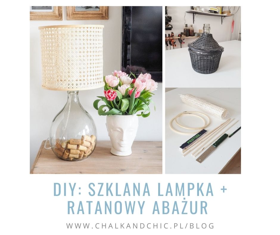DIY Szklana Lampka + ratanowy Abażur